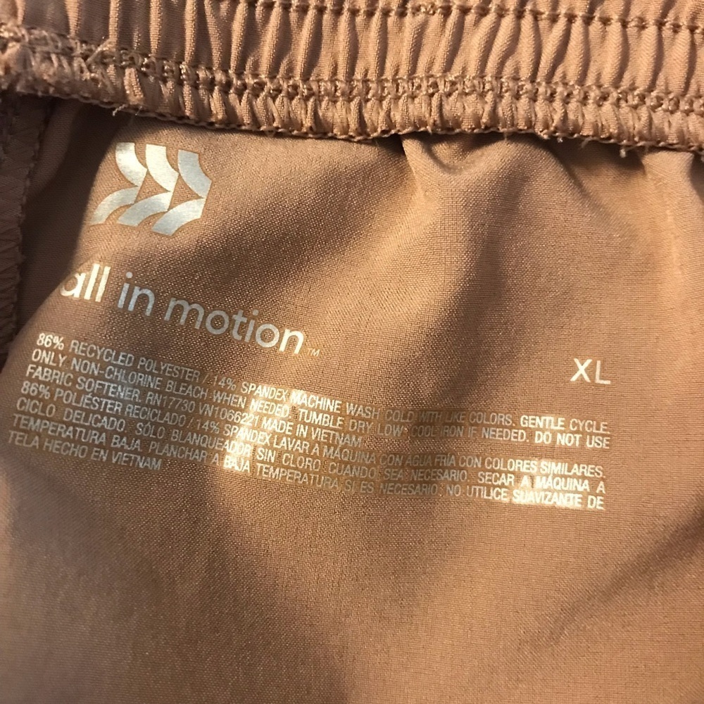 All in Motion Taupe Beige Ankle Track Pants Joggers Athletic Women’s size XL - Picture 6 of 7